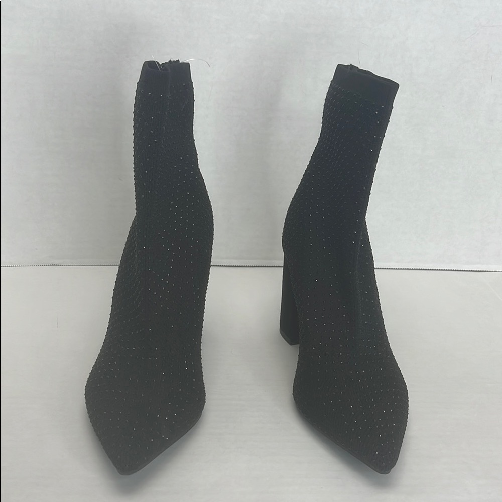 MIA Black Heeled Boots with Modern Design 22A